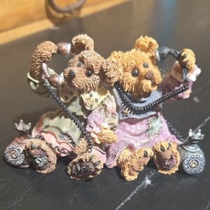 Sold!Boyds Bear Talking On The Phone!!